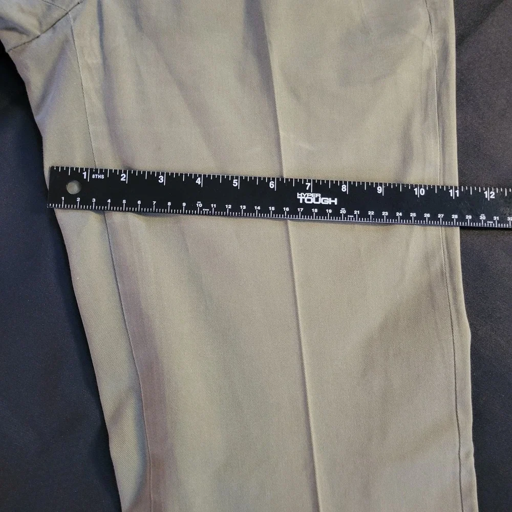 Polo Ralph Lauren Slim Fit Chino Pants Mens 32x33Olive Green Khaki Flat Front